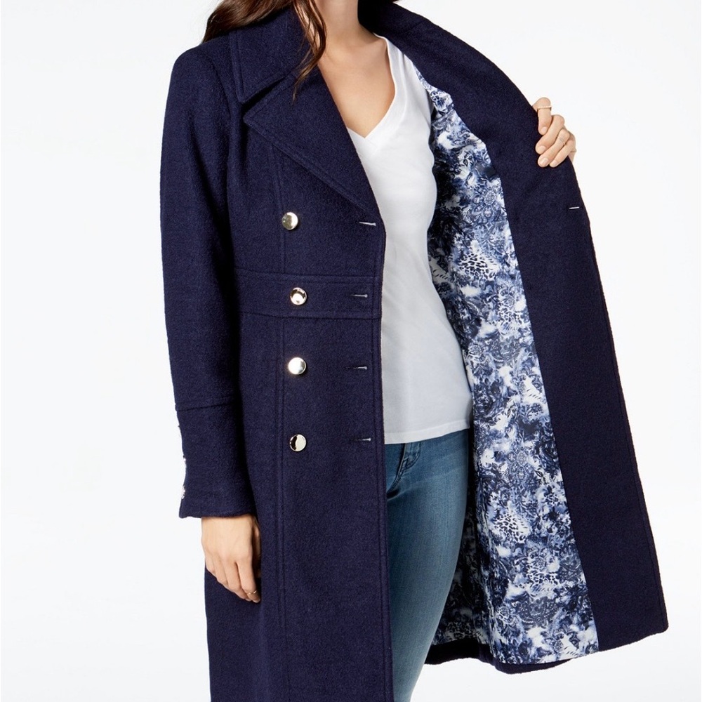 Guess Women's Dark Blue Pea Coat
